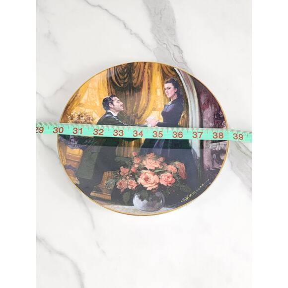 The Proposal Gone With The Wind Year 1988 Fine China 8 1/2" Wall Decor Plate Vtg - Picture 13 of 13